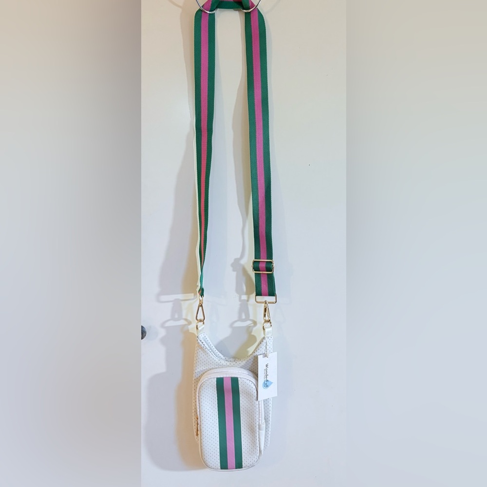 New Green and Pink Women's Water Bottle Bag Strap